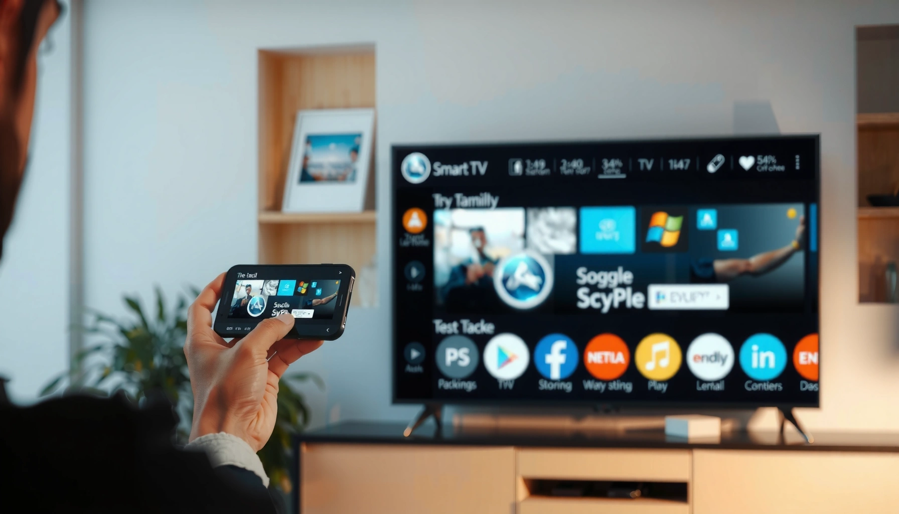 Step-by-step guide on how to download an app to a Smart TV.