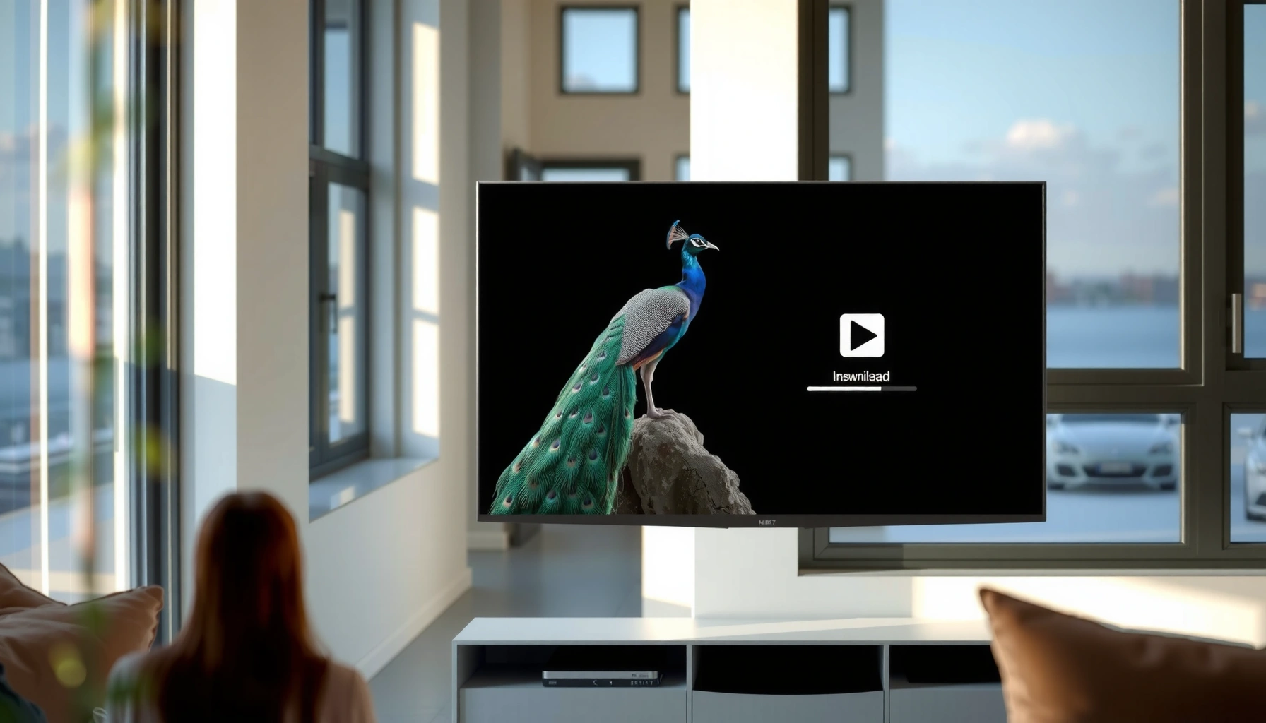 Guide on how to download Peacock streaming app on Smart TV.