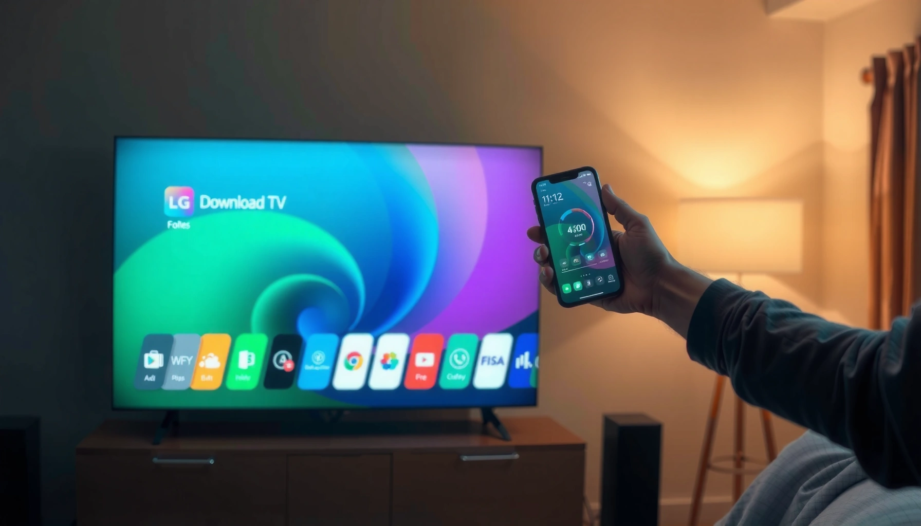 Step-by-step guide on how to download an app on an LG Smart TV.