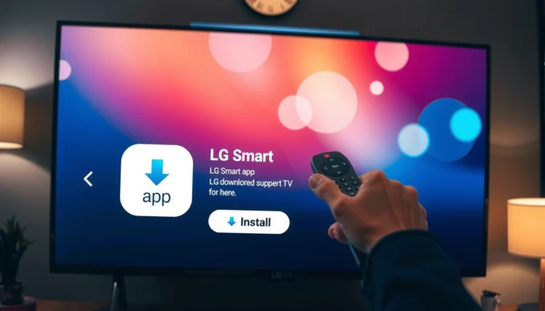 Step-by-step guide to downloading apps on an LG Smart TV.
