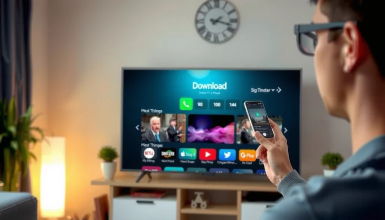Step-by-step guide on how to download an app on a Smart TV.