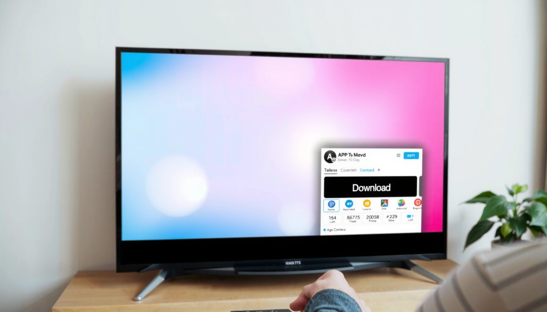 Step-by-step guide on how to download apps onto a Smart TV.