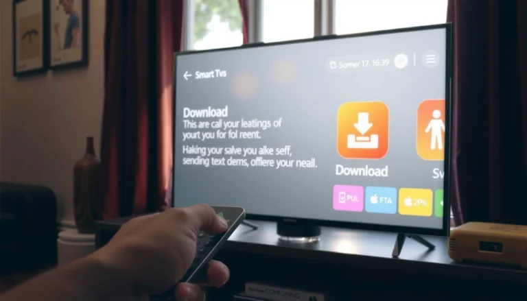 Step-by-step guide on downloading apps onto a smart TV for easy access and entertainment.