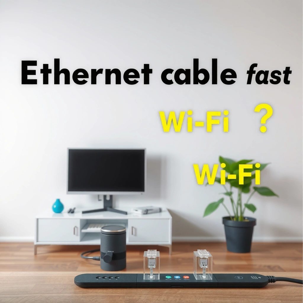 Comparison of Ethernet cable and WiFi speed, illustrating key differences in performance.