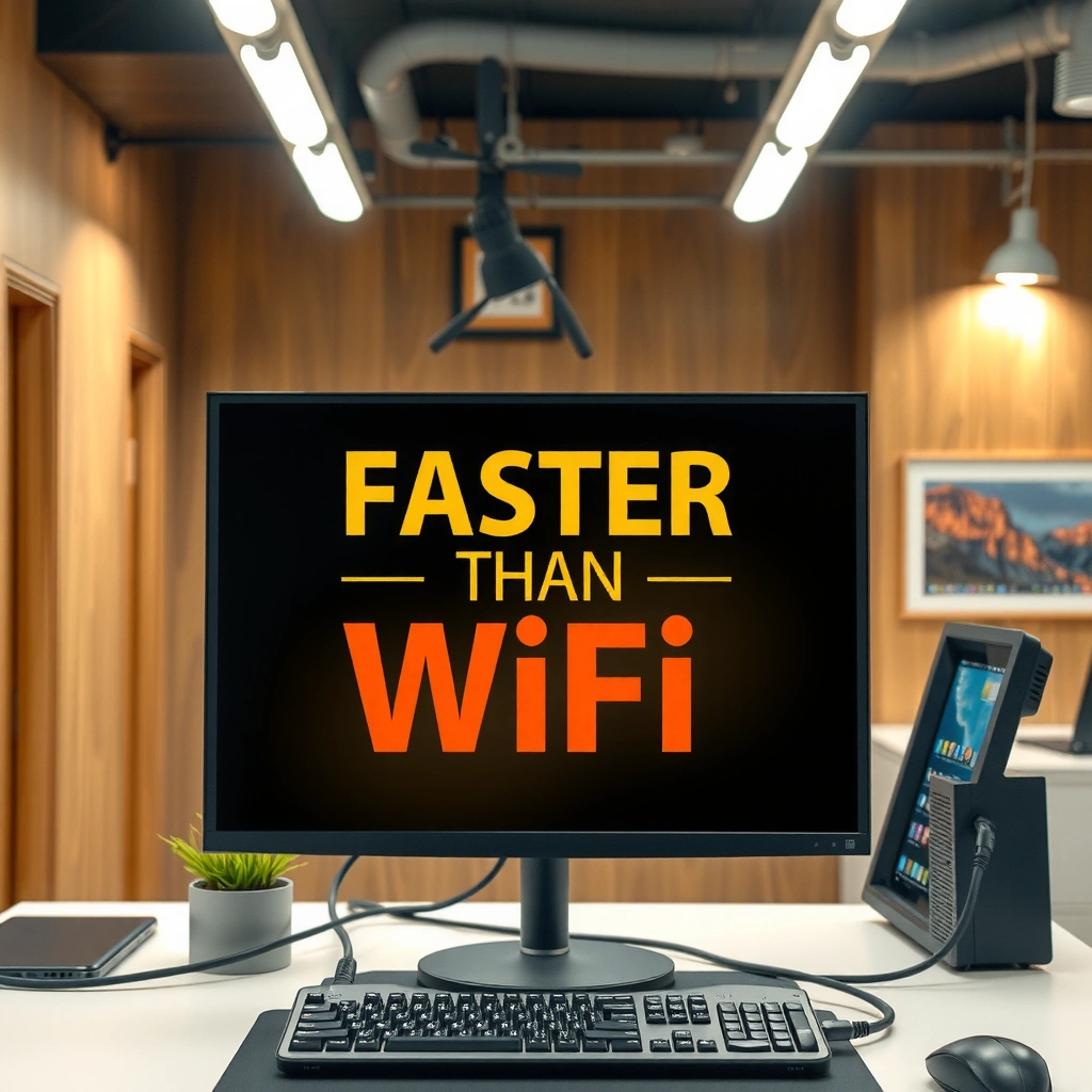 Comparison of typical speed differences between Ethernet and WiFi connections.