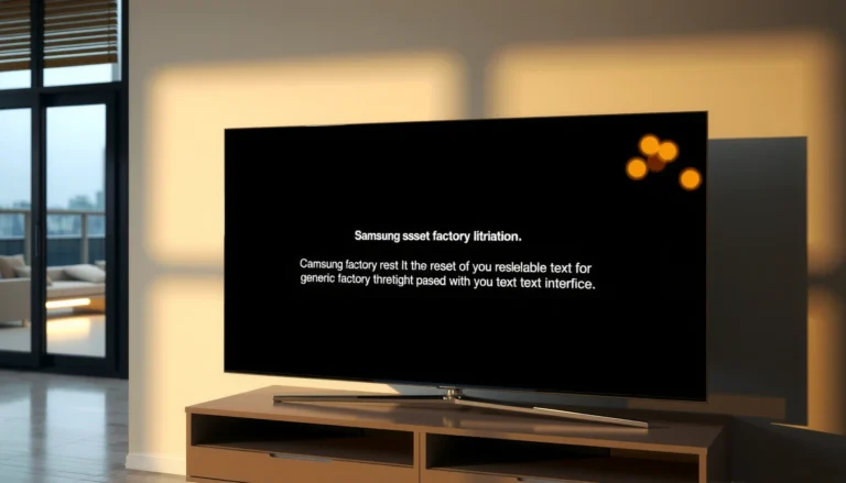 Step-by-step guide on how to factory reset a Samsung Smart TV for troubleshooting issues.