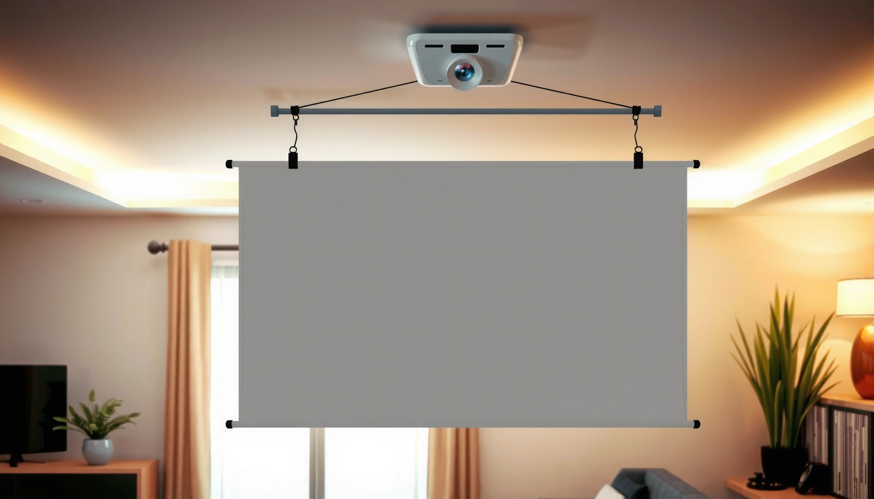 How to Hang Projector Screen Without Drilling: Easy Methods