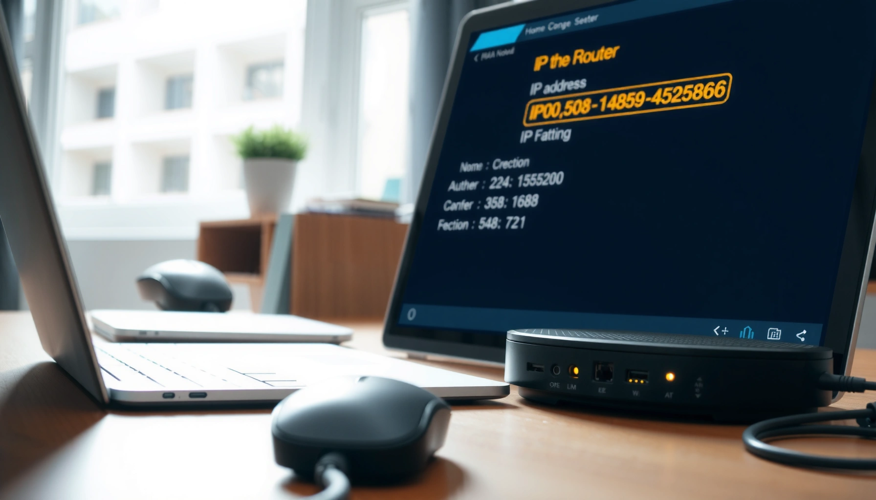 Illustration showing quick steps to find your IP address on a router.