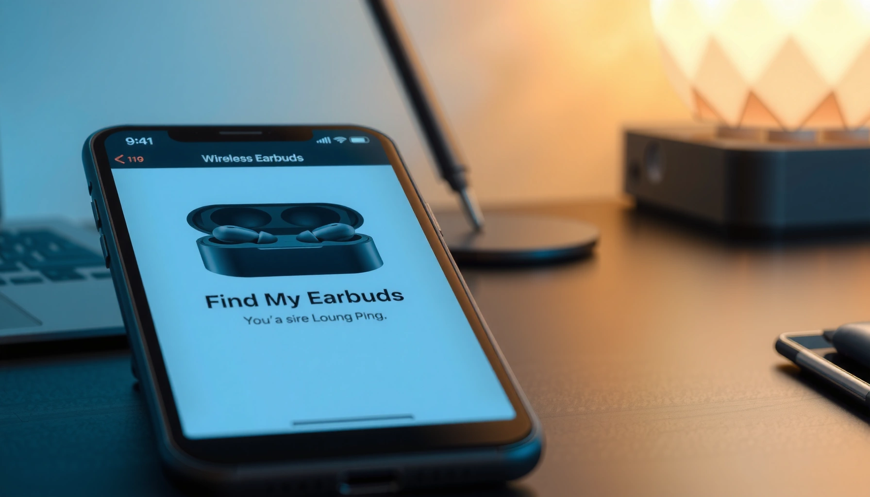 Steps to locate lost earbuds using Find My on iPhone.