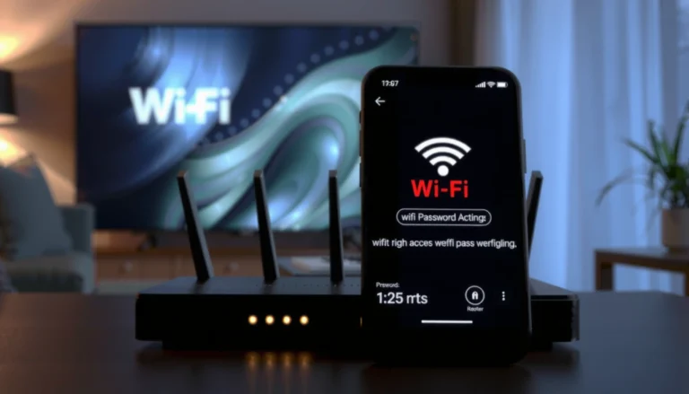Illustration showing quick methods to find WiFi password for easy access to internet connectivity.