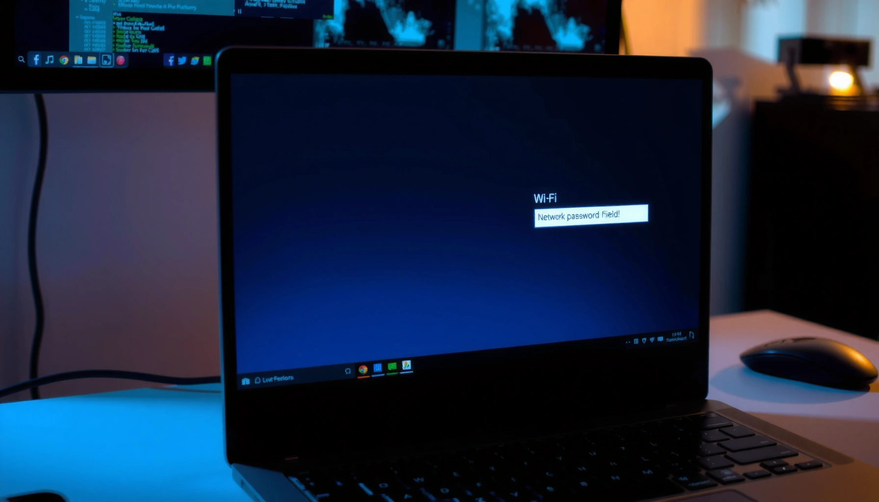 A person searching for their WiFi password on a computer screen, illustrating how to find WiFi passwords.