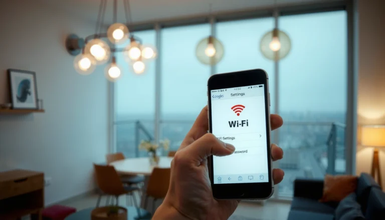 A smartphone screen displaying the WiFi password settings for easy access on mobile devices.
