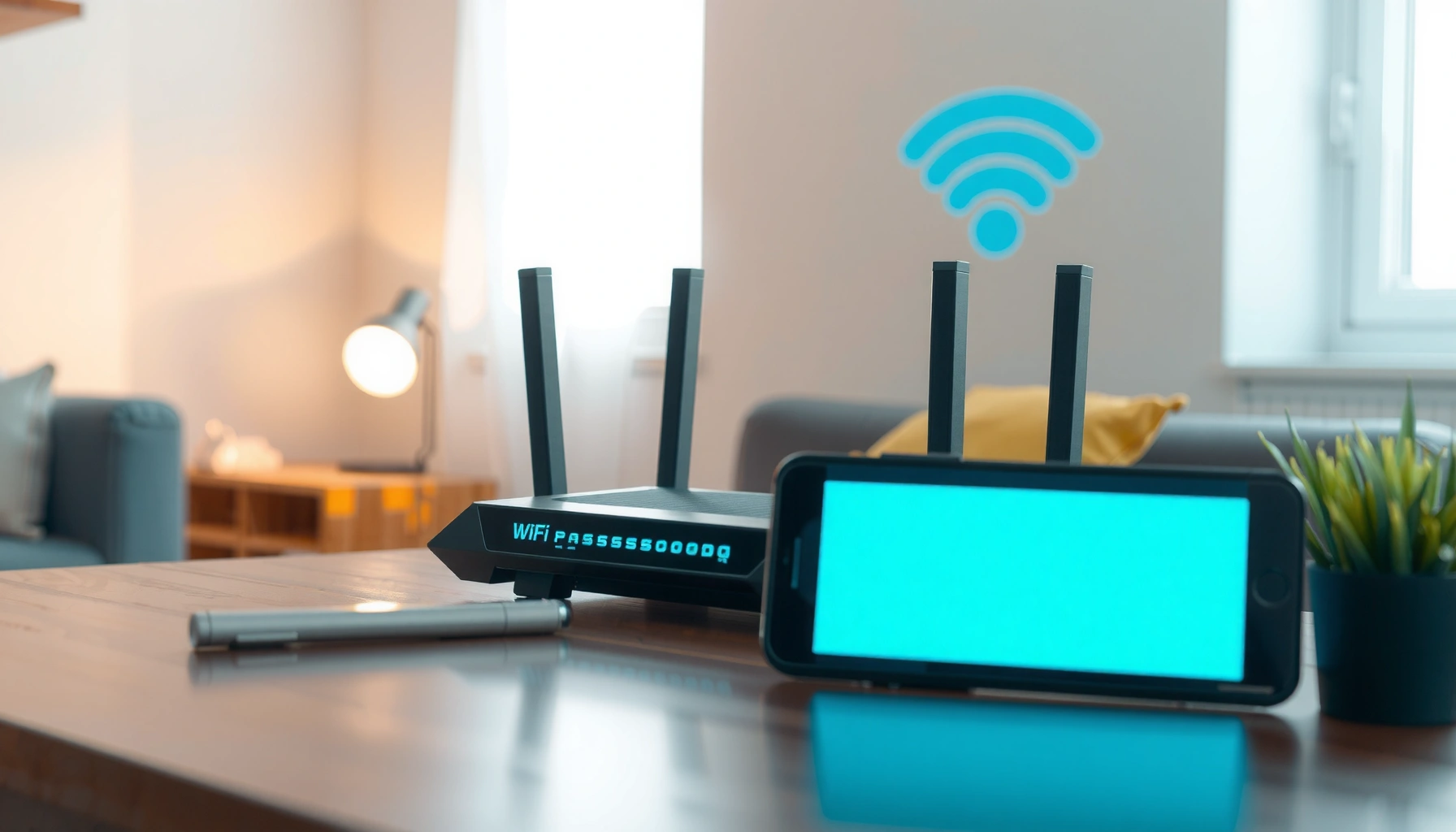 Image showing methods to find the WiFi password of a router quickly.