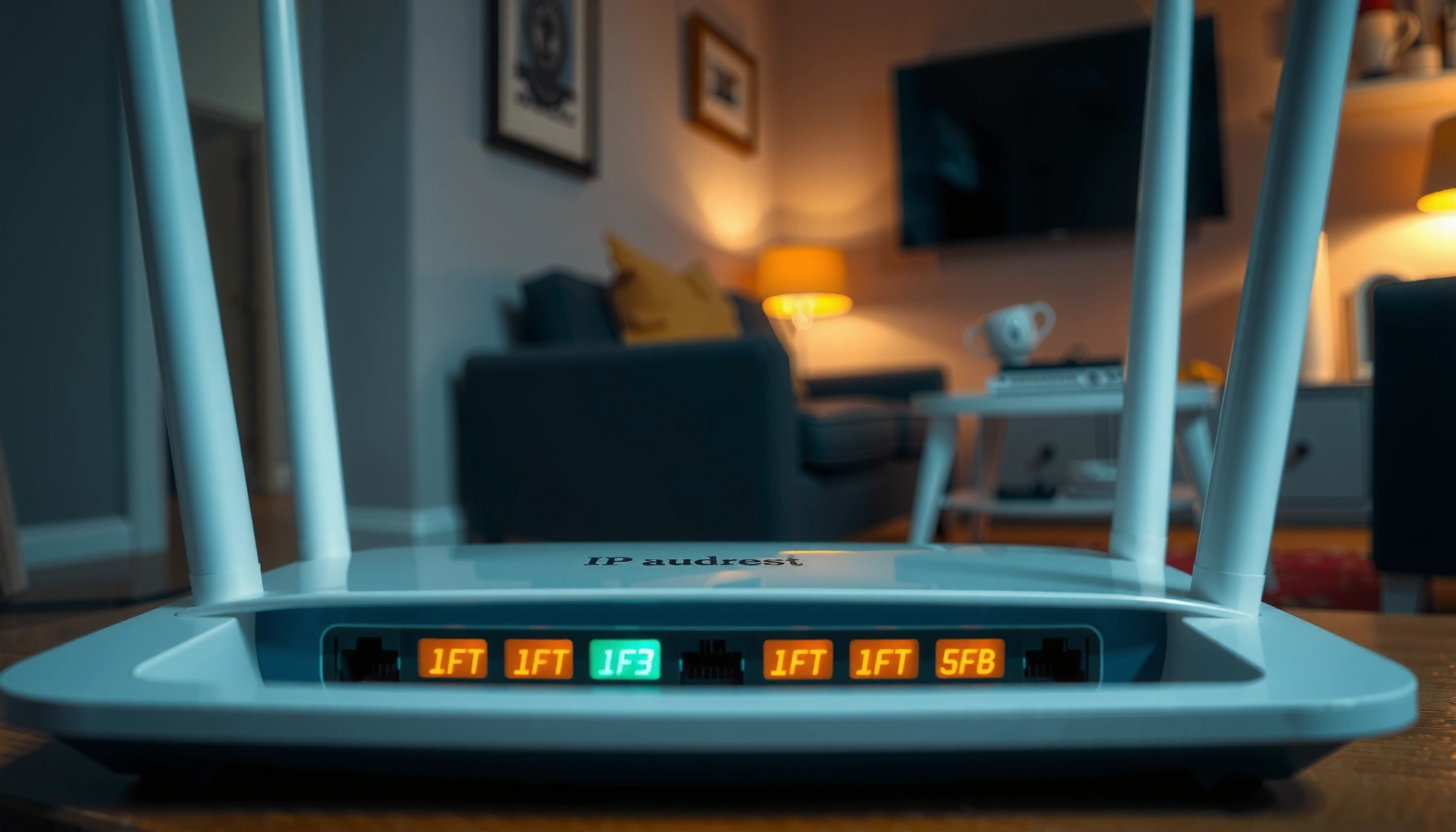 A computer screen displaying the IP address of a router, illustrating how to find it quickly.