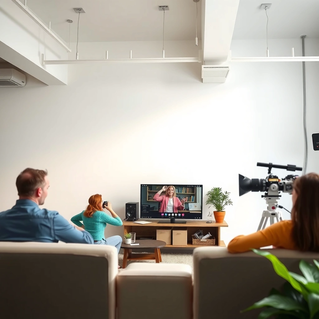 User navigating to the app store on a Smart TV to download applications.