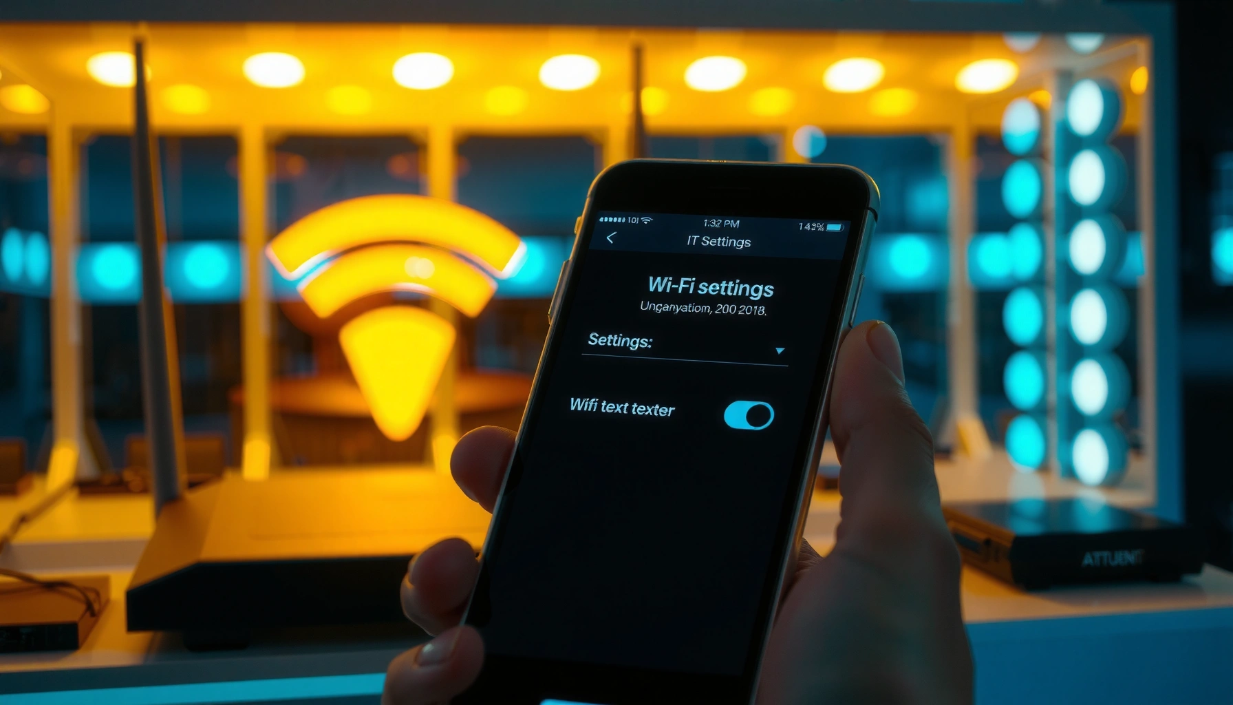 A person checking their WiFi password on a device, illustrating easy ways to find WiFi passwords.