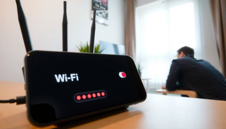 A person checking their WiFi password on a device, illustrating easy methods to find WiFi passwords.