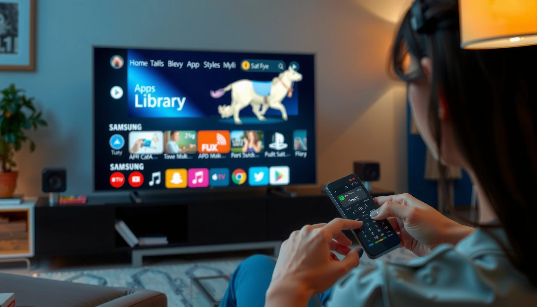 Step-by-step guide on how to find apps on a Samsung Smart TV.
