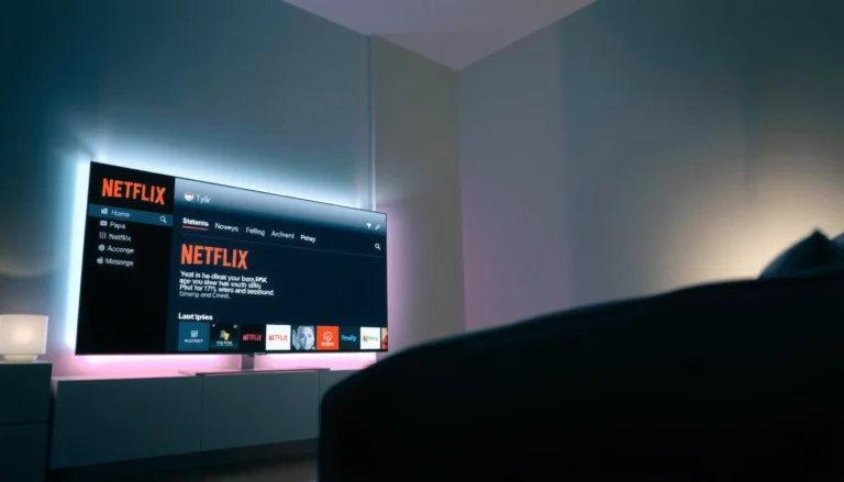 Image showing how to find Netflix on a Smart TV with on-screen navigation.