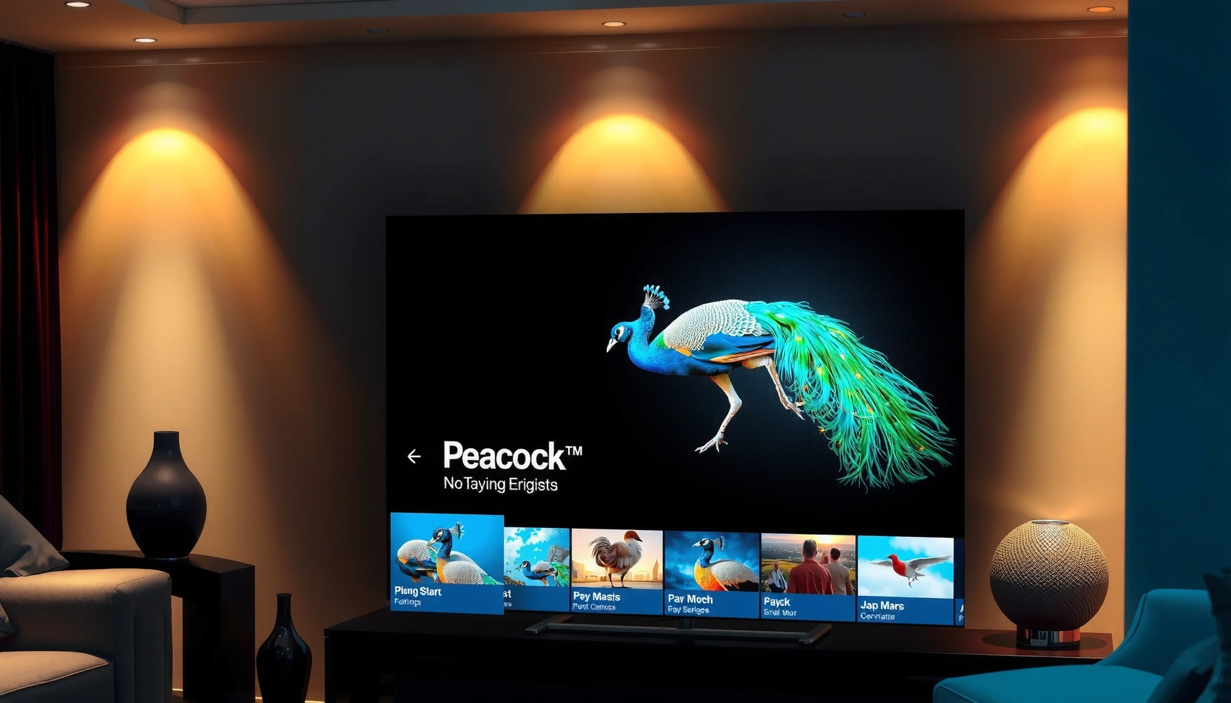 Guide to finding Peacock streaming service on a smart TV