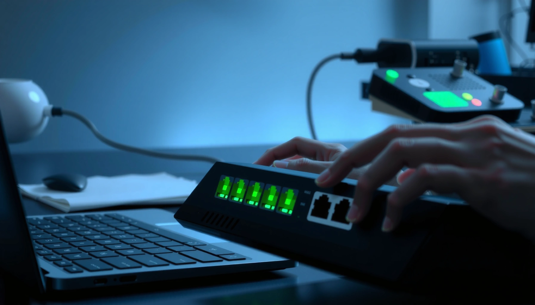 Illustration showing how to find your default gateway on a computer network.