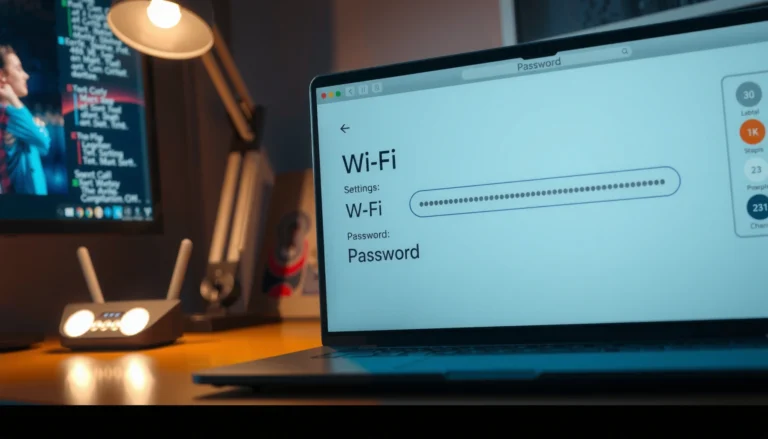 A person searching for their network password on a computer screen.