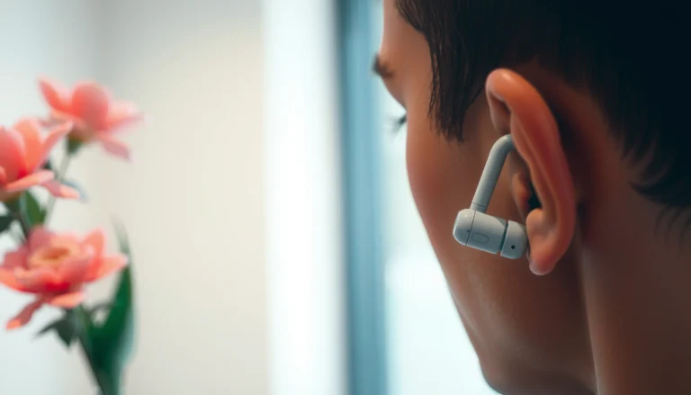 Person demonstrating how to fit earbuds securely for optimal sound and comfort.