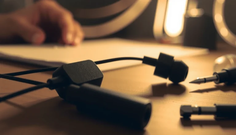 A person repairing wired earbuds that only play sound from one side, demonstrating troubleshooting techniques.