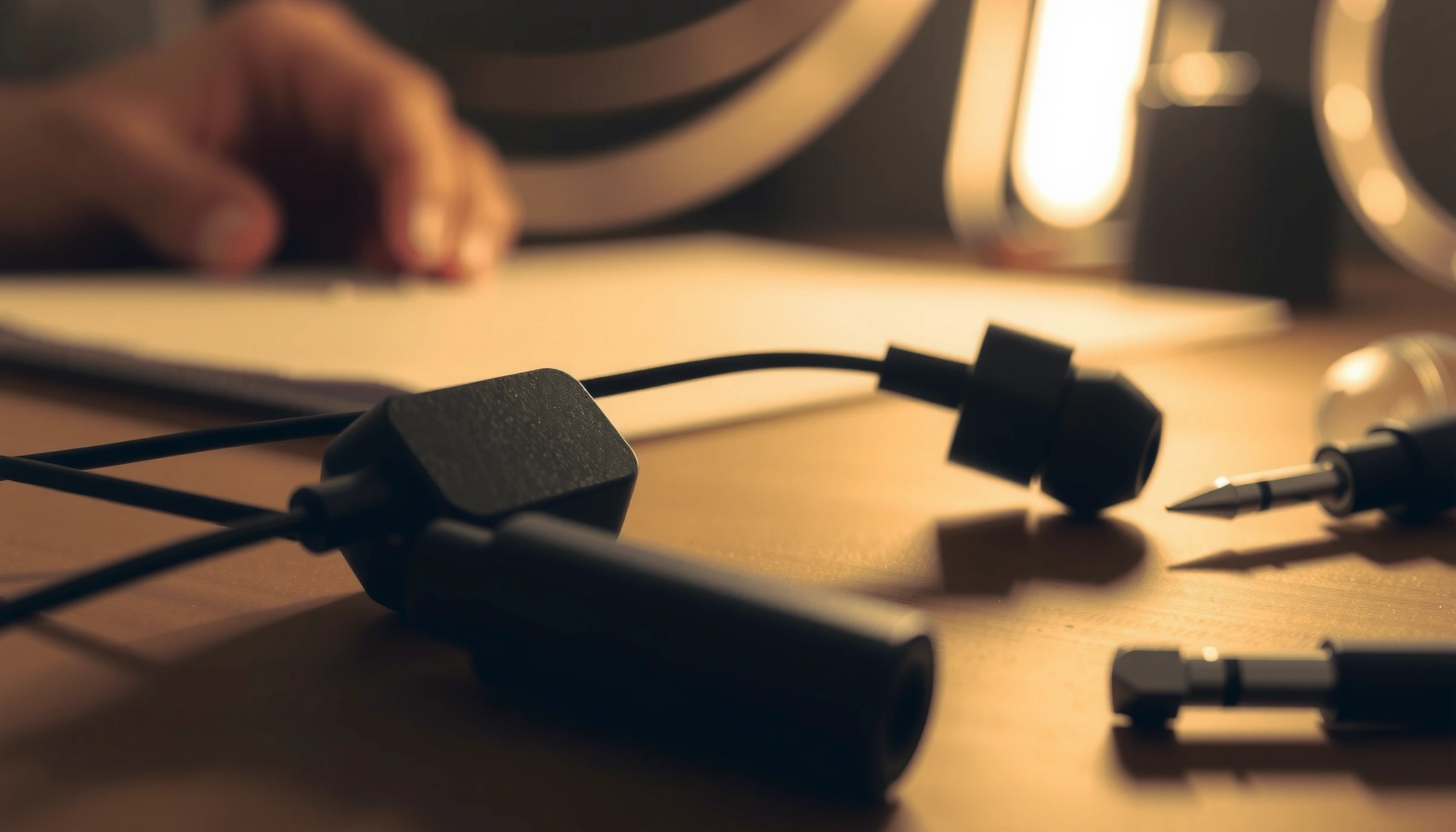 A person repairing wired earbuds that only play sound from one side, demonstrating troubleshooting techniques.