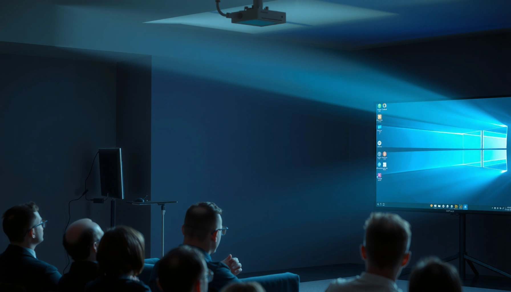 Steps to flip the image on a projector for better viewing angles.