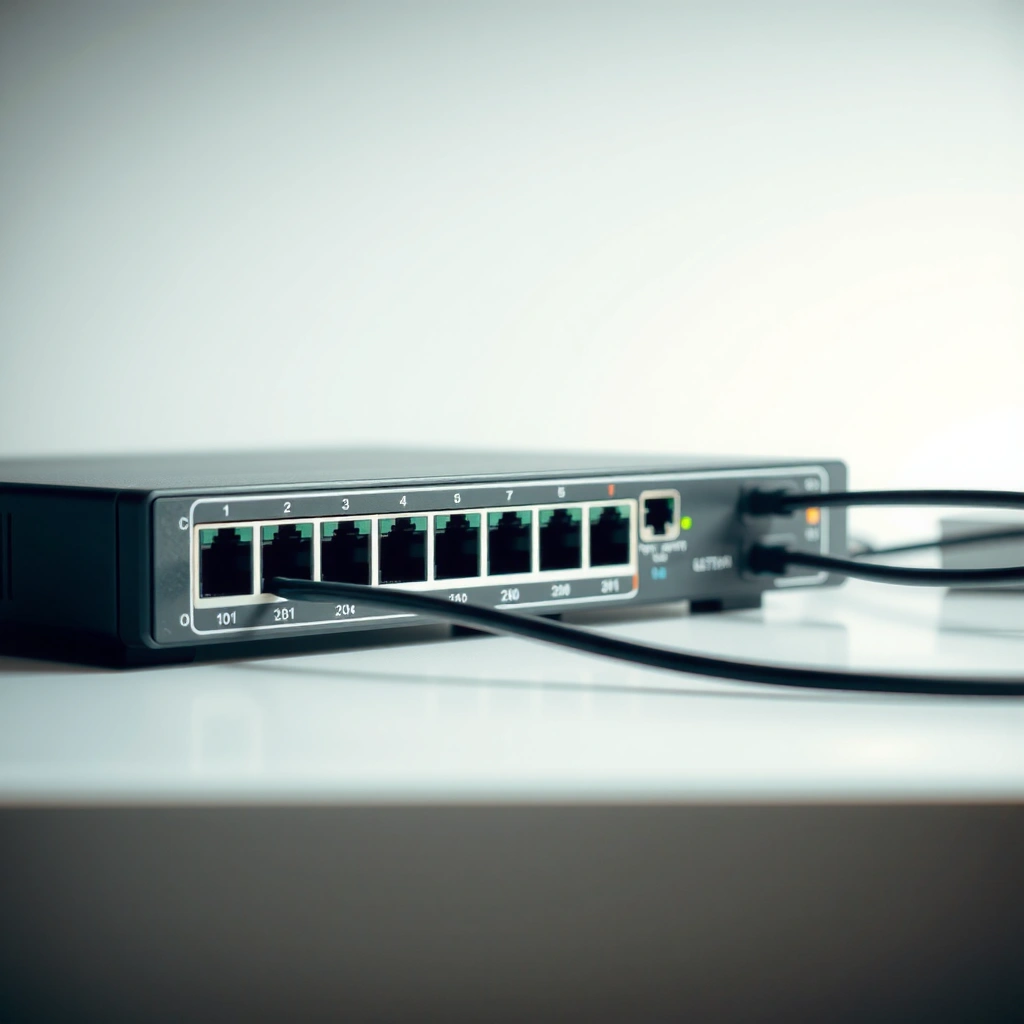 Diagram illustrating the key functions of an Ethernet switch in a network setup.