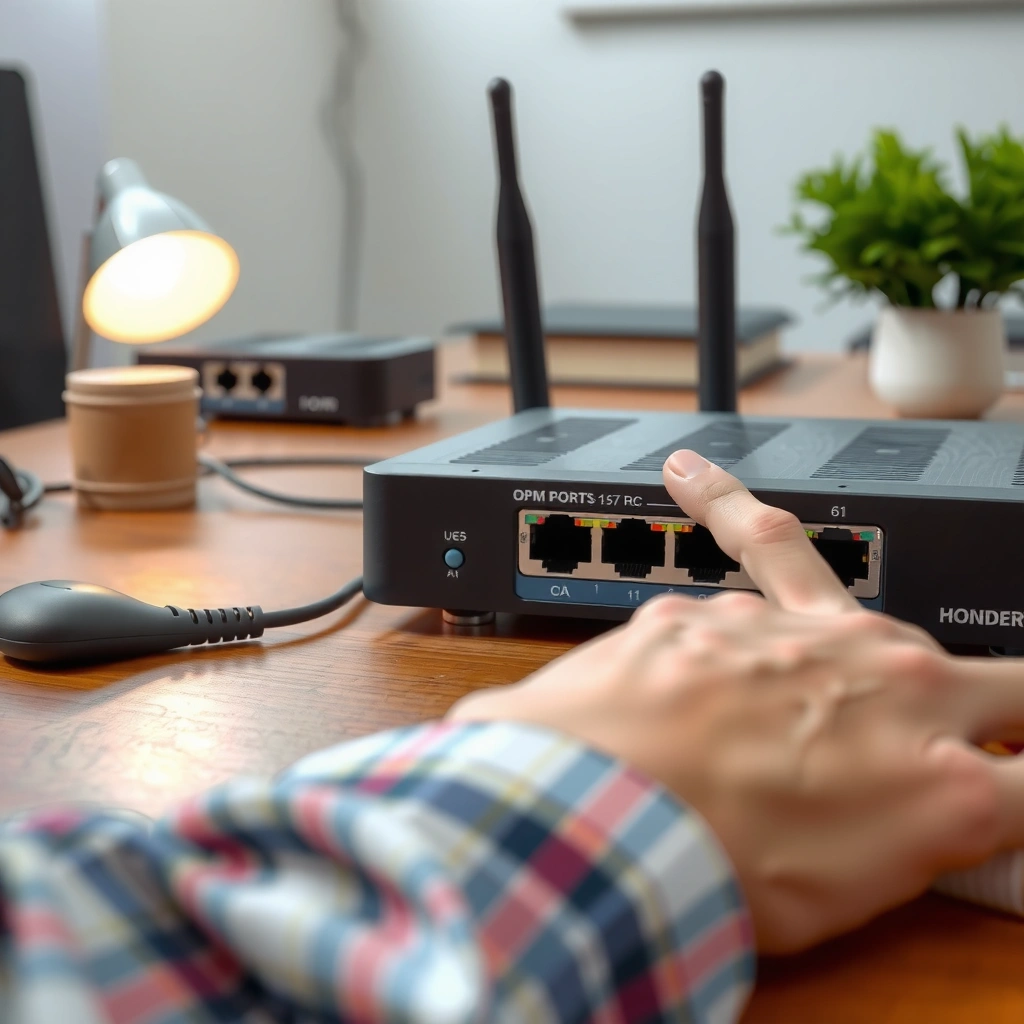 Image showing details needed to open ports on a router for configuration.