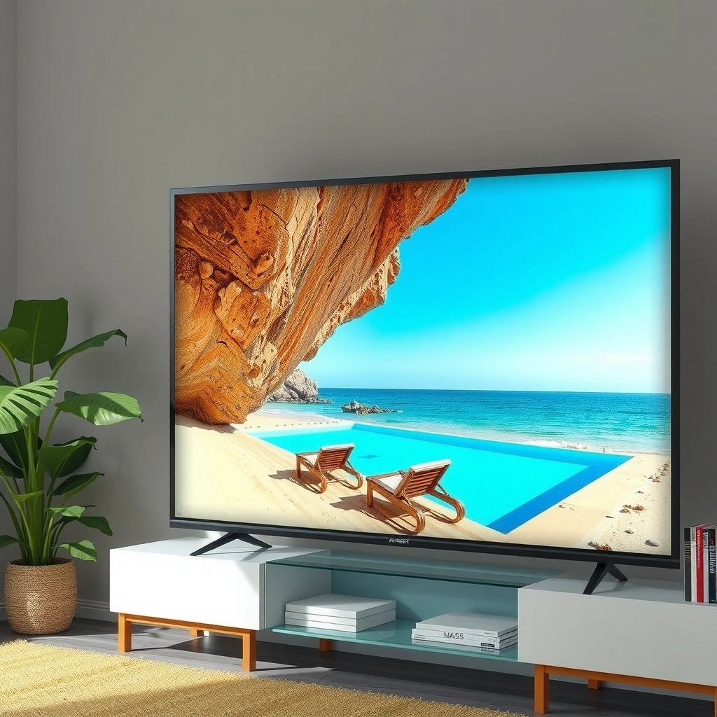 A collection of safe cleaning supplies for cleaning a smart TV screen, including microfiber cloths and cleaning solution.