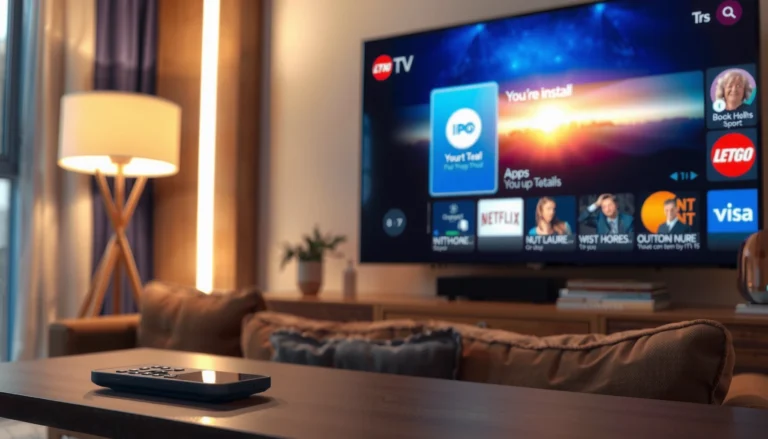 Step-by-step guide on how to get an app on a smart TV for easy viewing.