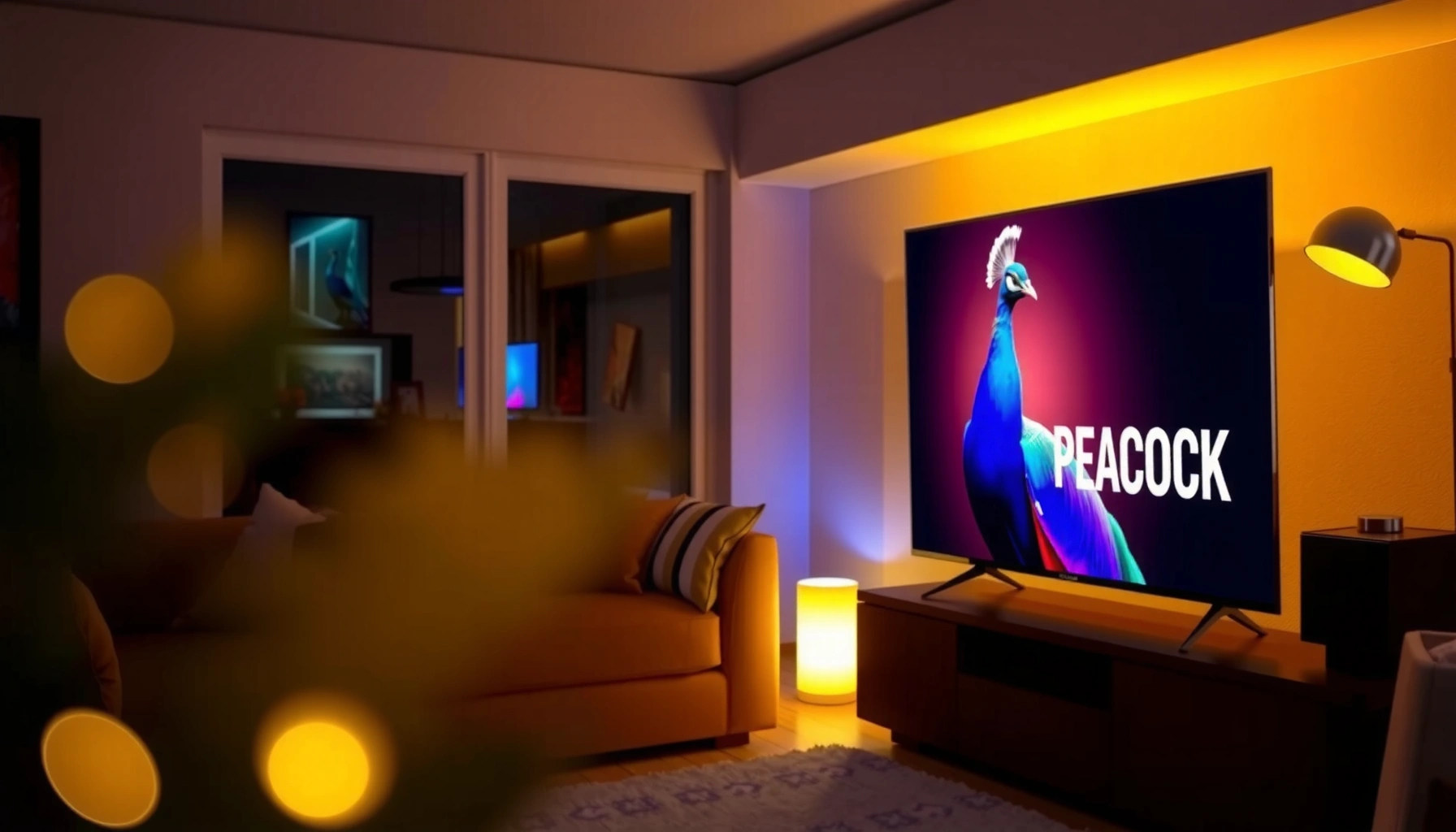Guide on how to install and access Peacock streaming service on a smart TV.