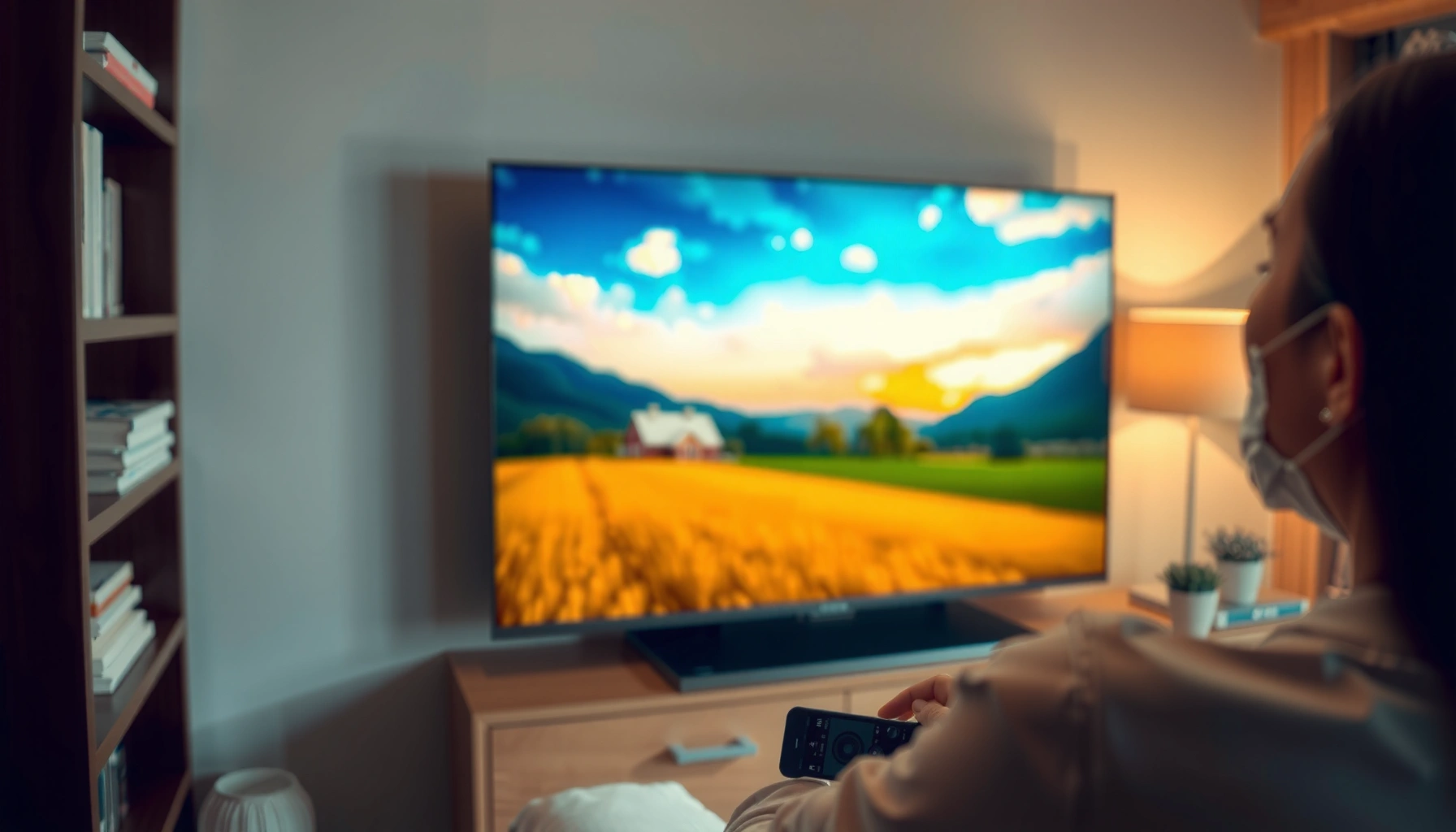 A smart TV displaying internet connection settings for streaming services.