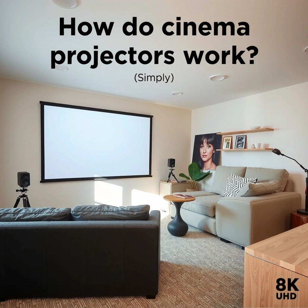 Diagram illustrating the light source and image creation in home cinema projectors