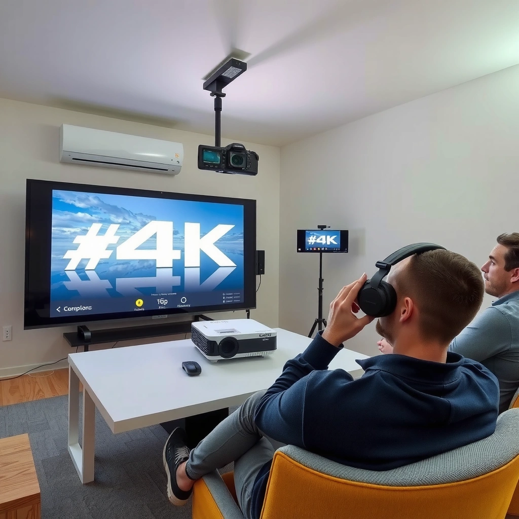 Diagram illustrating the technology behind 4K resolution in projectors