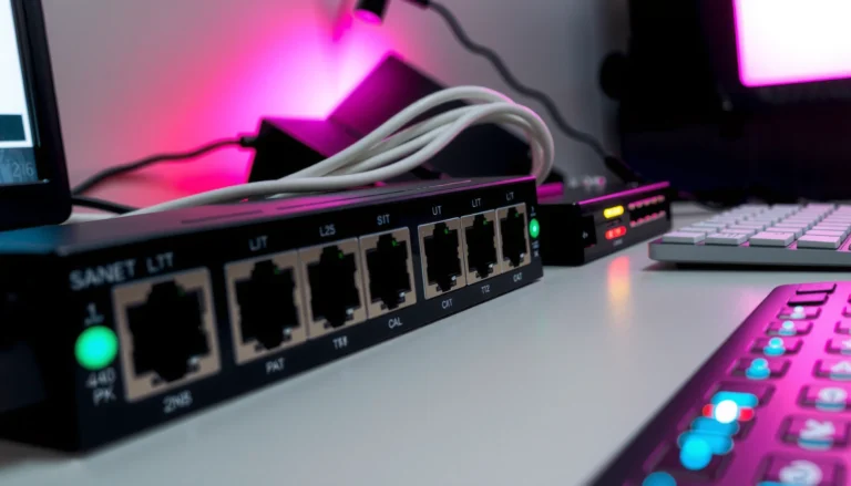 Diagram explaining how an Ethernet switch works with key steps outlined.