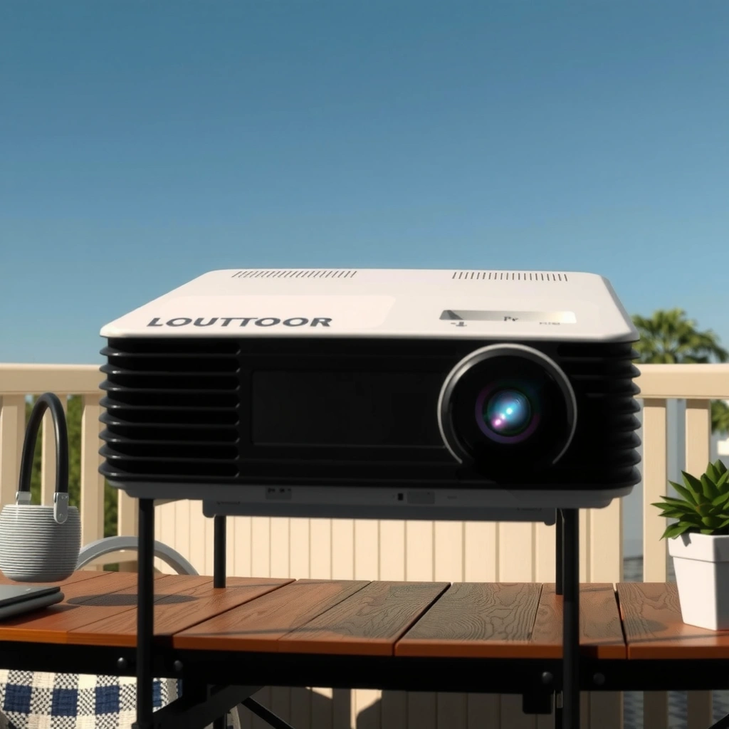 Diagram illustrating the process of image creation in outdoor projectors, highlighting key components and technology.