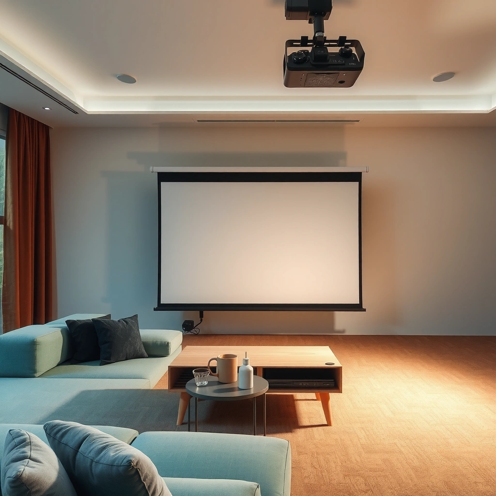 Illustration of how projector screens reflect light to display images clearly
