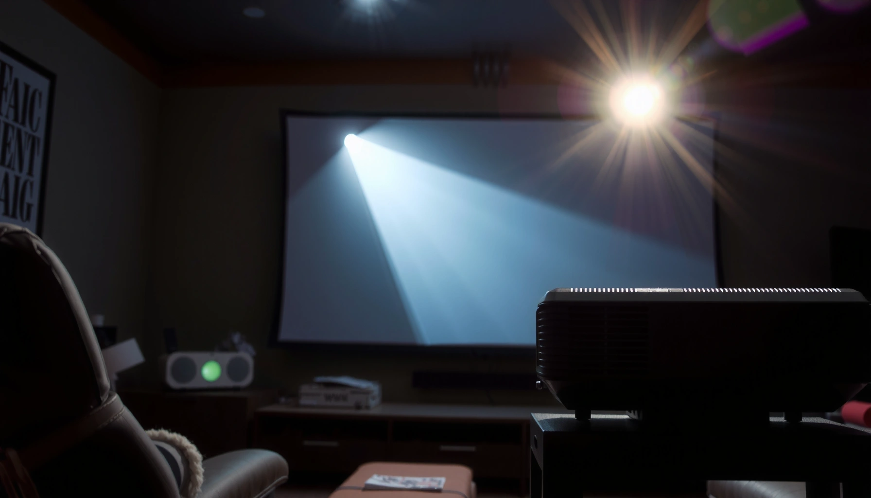 Illustration explaining how projectors work in a simple and clear manner.