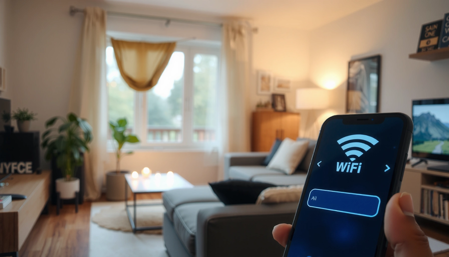 Step-by-step guide on connecting to WiFi with visual instructions.