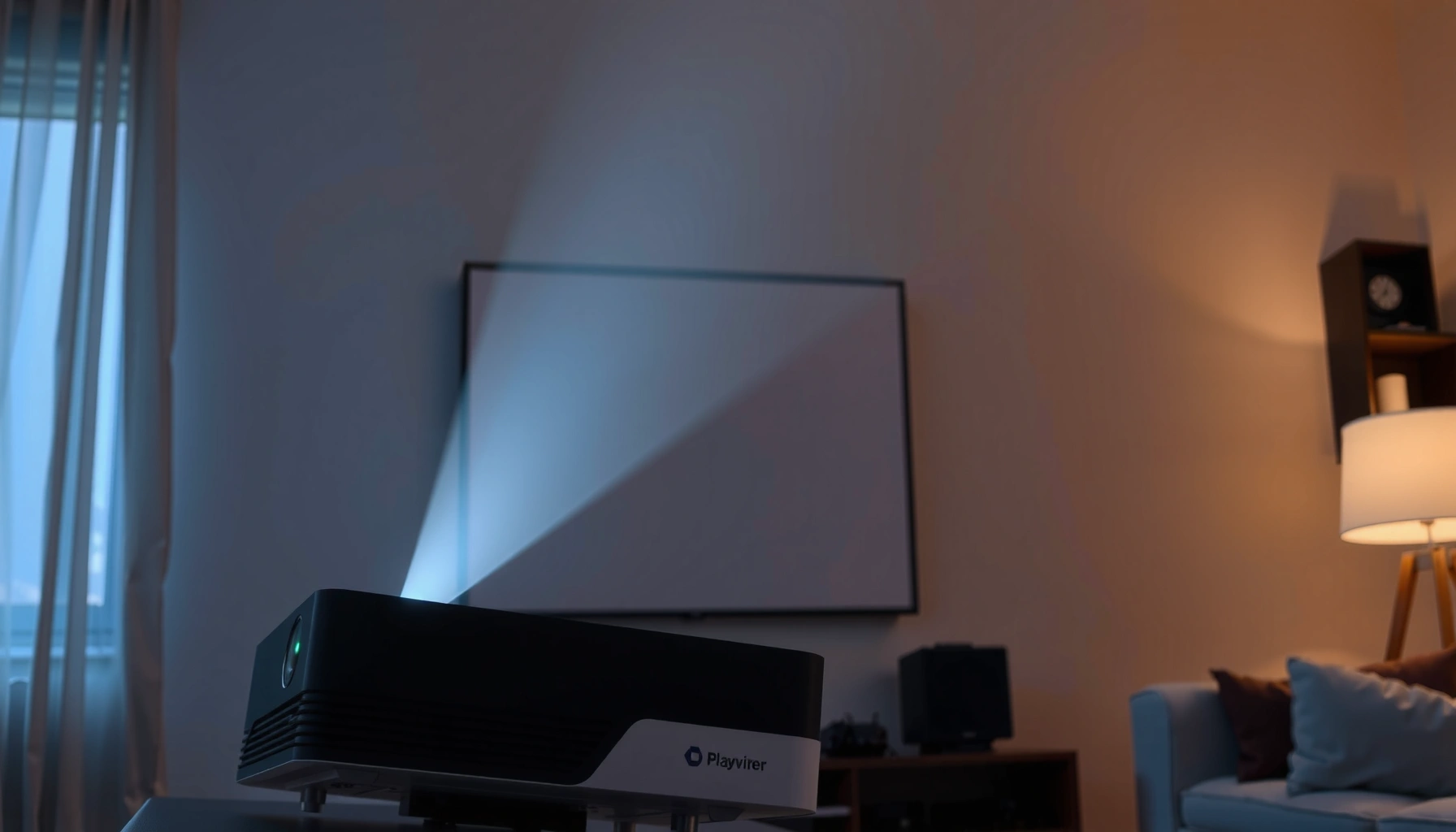 Illustration explaining how a TV projector works, showcasing its components and functionality.