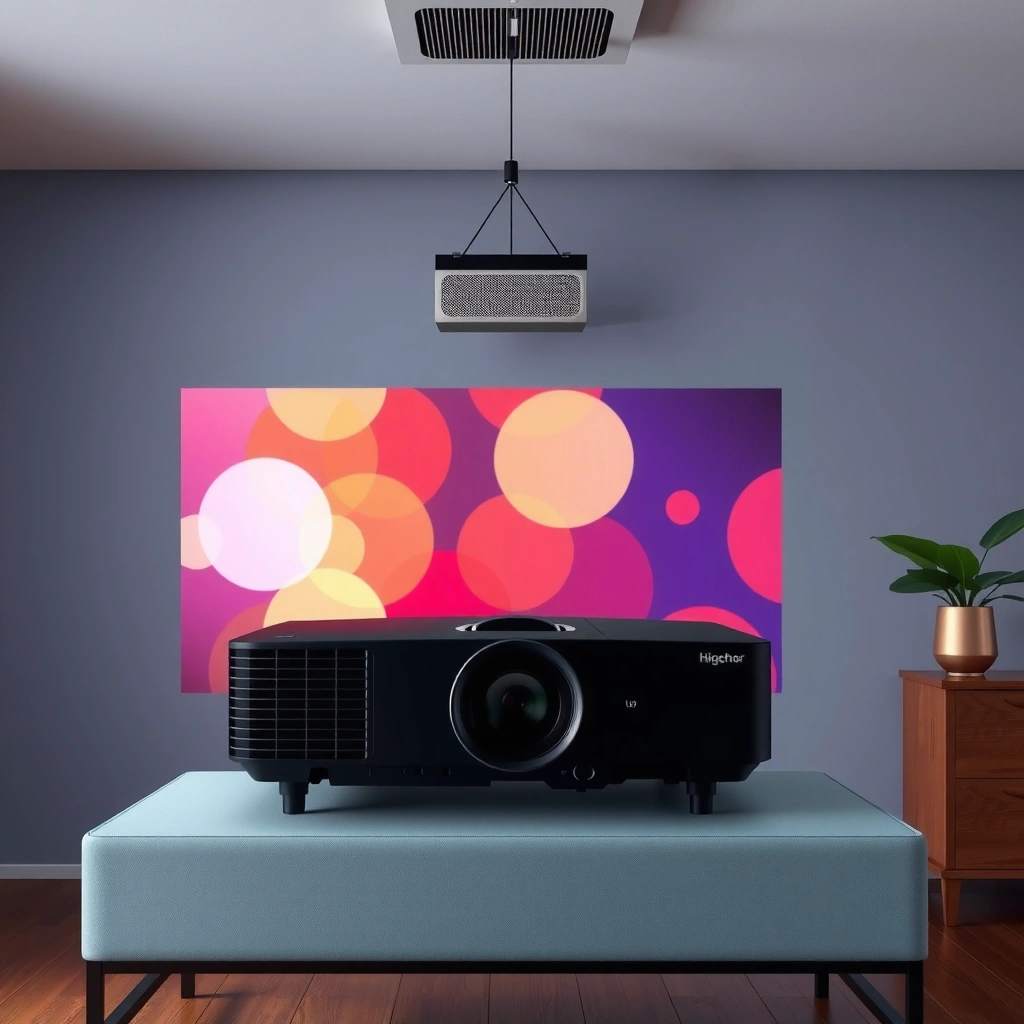 Diagram illustrating the process of how video projectors create images from light and lenses