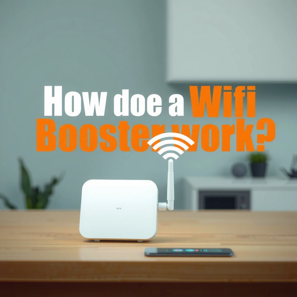 Diagram showing how WiFi boosters receive and amplify your internet signal.