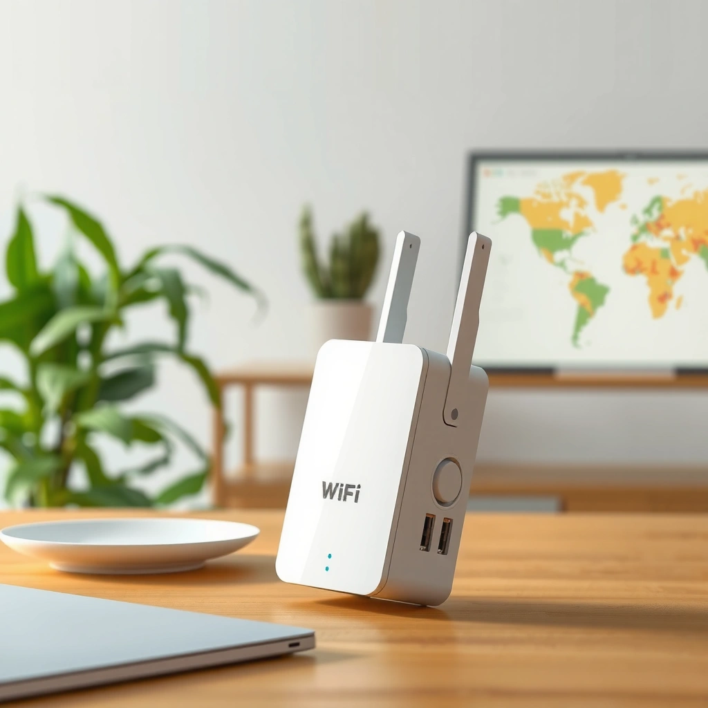 Diagram illustrating the basic flow of how a WiFi extender boosts wireless signal