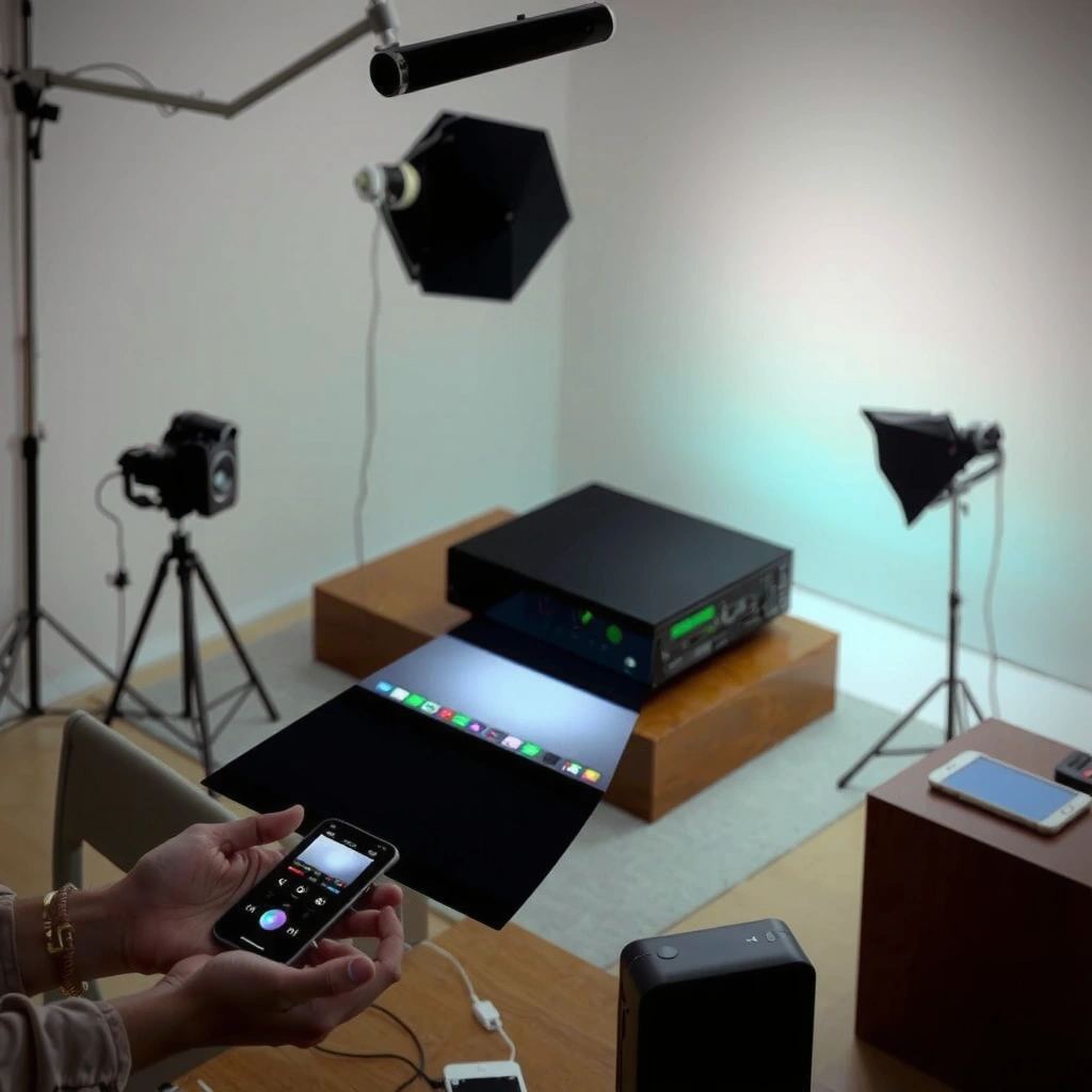 Illustration showing how WiFi projectors receive signals from devices wirelessly.