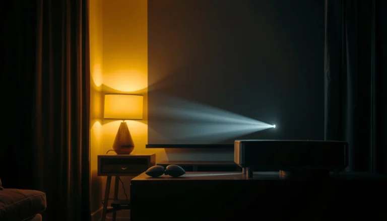 A close-up of a projector lamp showing signs of wear and damage, indicating it may be bad.