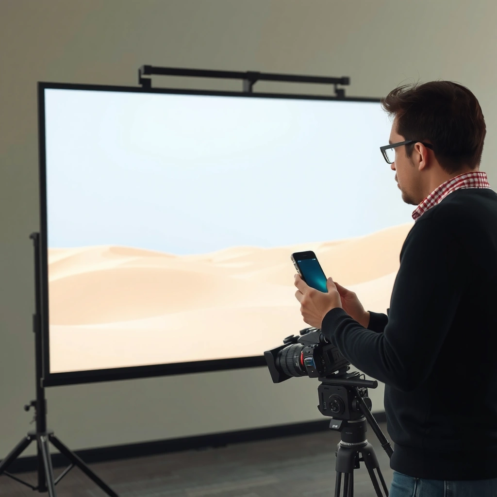 Illustration showing how screen distance influences visual angle in viewing experiences.
